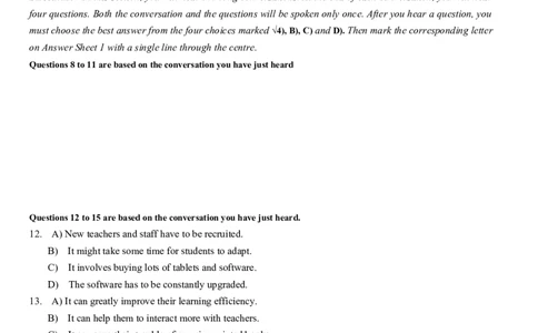 2022.09英语四级真题第1套_大学英语四级+六级_四级真题_四级真题_2022年09月CET4题+解+音频_02、真题word版
