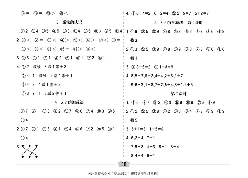 五E口算题卡一年级上册数学冀教版_1~6年级全册五E口算题卡(1)_1年级五E口算题卡