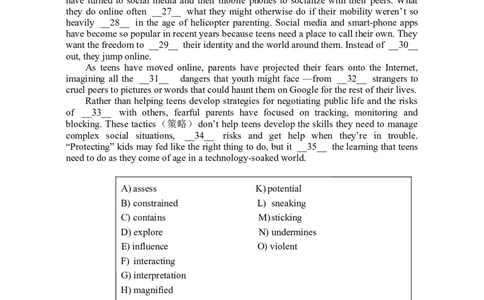 2015年06月六级真题（第2套）_大学英语四级+六级_六级真题_六级真题_1990年-2018年真题资料合集_2015年06月CET6题+解+音频_02、真题Word版