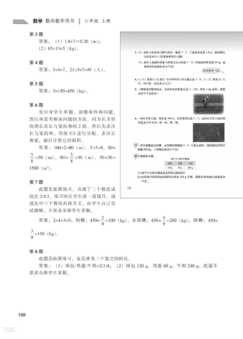 北师大版6年级上册数学教师用书_《教师教学用书（教参）》25秋数学1-6年级上册（北师大）