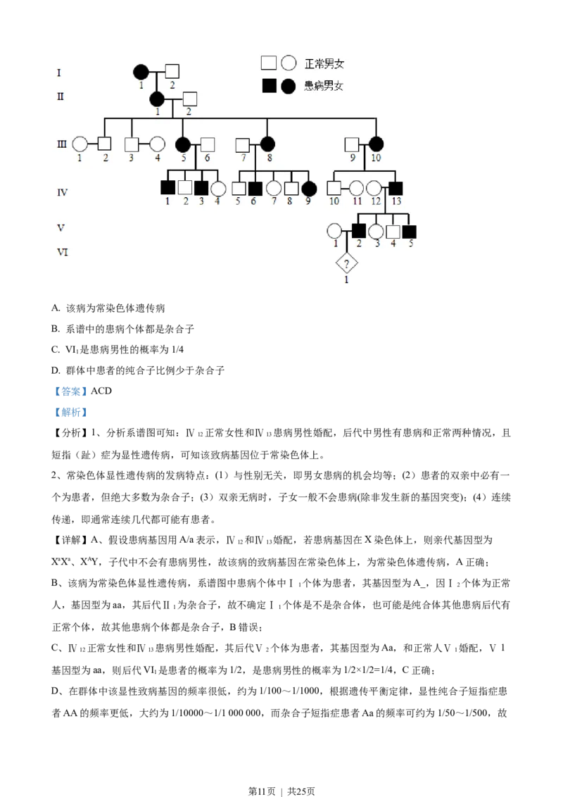 2021年高考生物试卷（江苏）（解析卷）_生物历年高考真题_新&middot;Word版2008-2025&middot;高考生物真题_生物（按试卷类型分类）2008-2025_自主命题卷&middot;生物（2008-2025）_江苏自主命题&middot;生物（2008-2025）