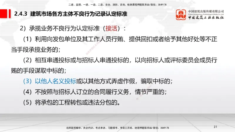 A08节：2.4.1建筑市场各方主体信用信息分类～3.2.3延期开工、核验和重新办理批准（12.2）_2026年一建法规_2025年一建法规SVIP_02-基础精讲✿高端面授✿深度强化_讲义