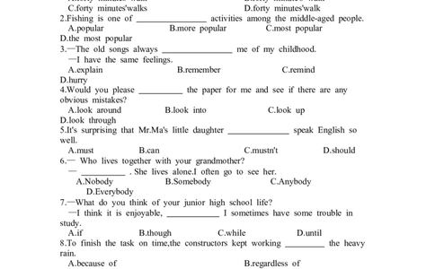 2024年全国普通高等学校运动训练、民族传统体育单招考试英语模拟卷含解析（11）_006体育资料_英语2011-2025年真题+59套模拟卷_2024体育单招模拟卷16套