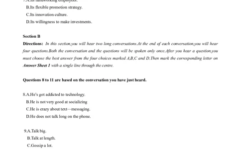 2016年06月四级真题第1套_大学英语四级+六级_四级真题_四级真题_1990年-2018年真题资料合集_2016年06月CET4题+解+音频_02、真题word版