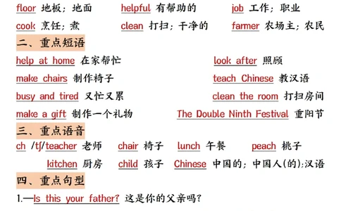 四年级（上）英语知识点_小学全网线上同款资料_33号文件4年级上