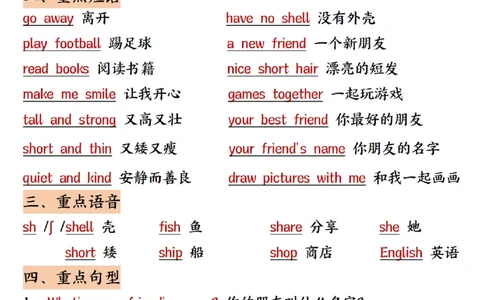 四年级（上）英语知识点_小学全网线上同款资料_33号文件4年级上