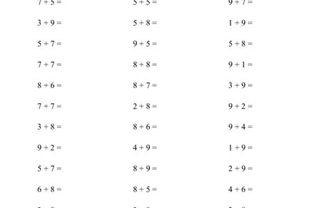 306（20以内的进位加法）1500题(1)_一年级上下册资料_一年级下册小红书同款资料_一下语文_一年级下册免费资料库_一年级下册免费资料库