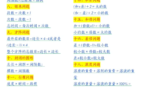 五年级（上）数学全册必背_小学全网线上同款资料_11号