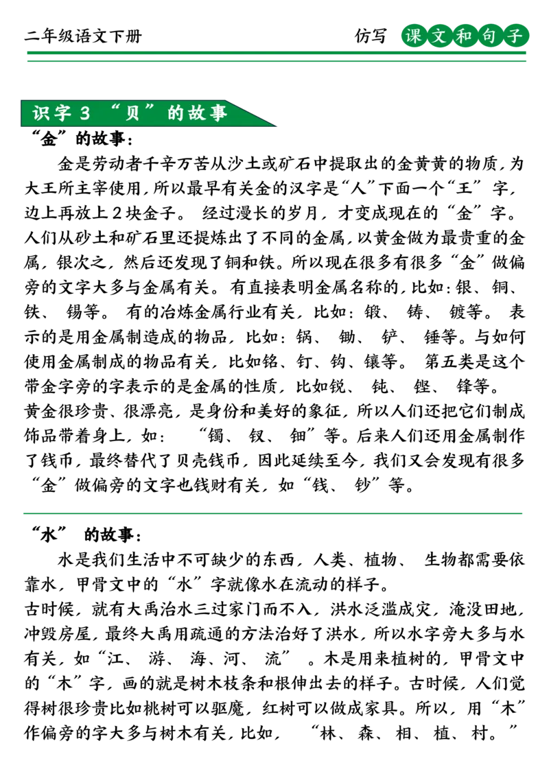 3.13二下课文仿写_二年级上下册资料_二年级下册小红书同款资料_二下语文