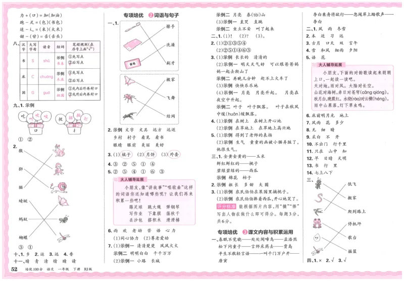 25春一下语文王朝霞培优100分_一年级上下册资料_53黄冈多个品牌系列资料_语文