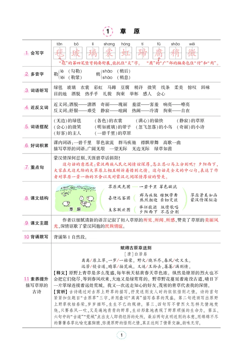 六年级上册语文笔记（背记清单）_小学全网线上同款资料_35号文件4-6上