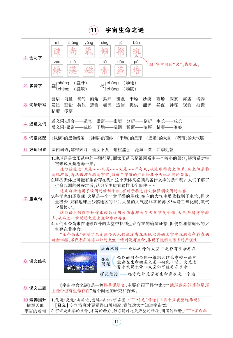六年级上册语文笔记（背记清单）_小学全网线上同款资料_35号文件4-6上