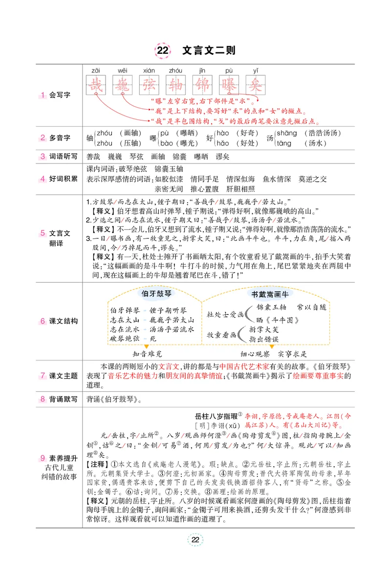 六年级上册语文笔记（背记清单）_小学全网线上同款资料_35号文件4-6上