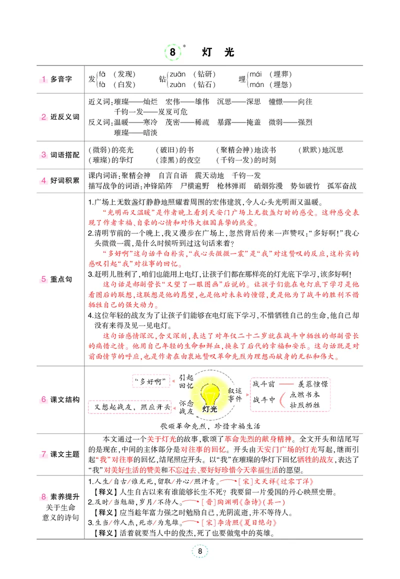 六年级上册语文笔记（背记清单）_小学全网线上同款资料_35号文件4-6上