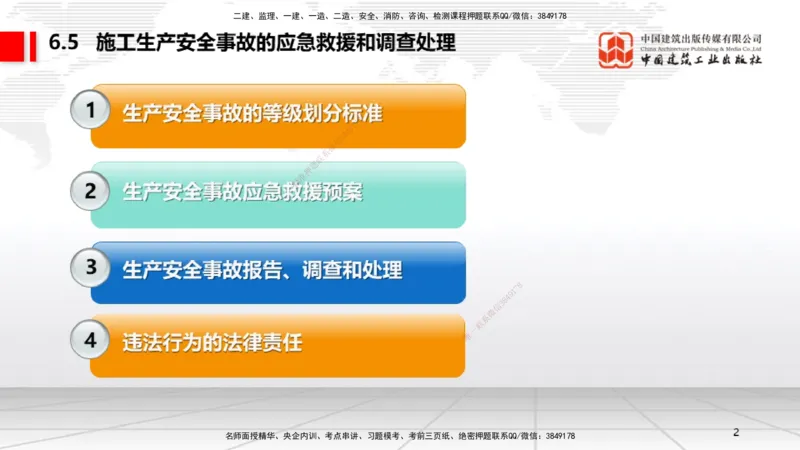 A19节：6.5.1生产安全事故等级划分标准～6.6政府主管部门安全生产监督管理（1.13）_2026年一建法规_2025年一建法规SVIP_02-基础精讲✿高端面授✿深度强化_讲义