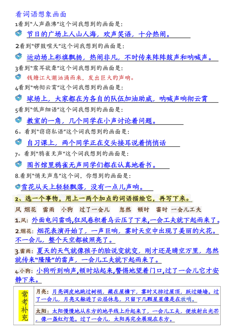 四上语文园地知识点汇总)_小学全网线上同款资料_11号