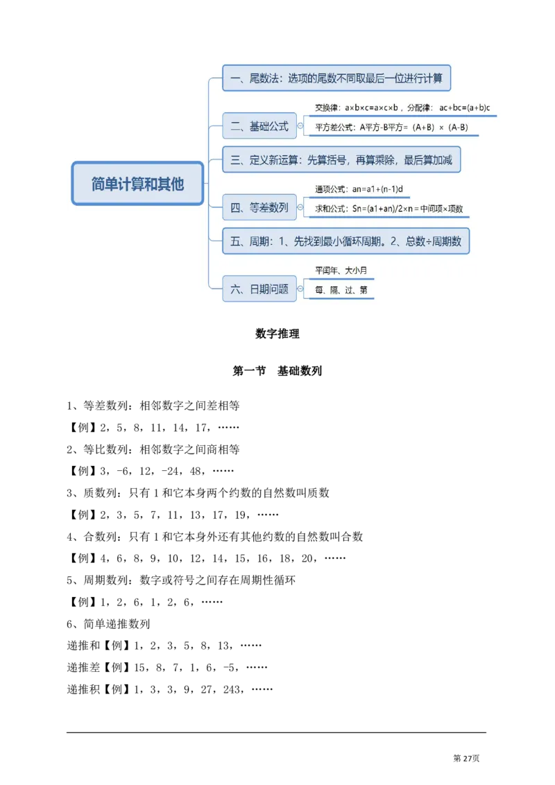 数量关系讲义汇总_军队文职(1)_03.军队文职公共课-必备知识+笔记点+讲义