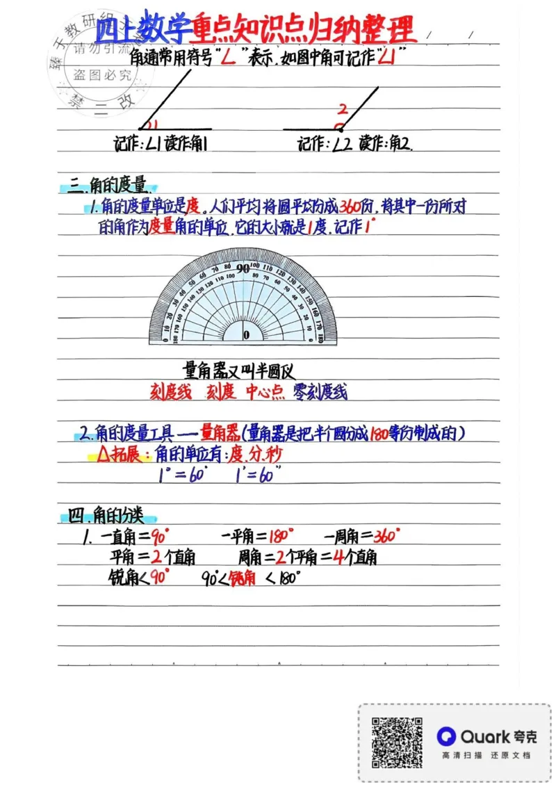 四上数学必背公式汇总_小学全网线上同款资料_16号文件4-6数学