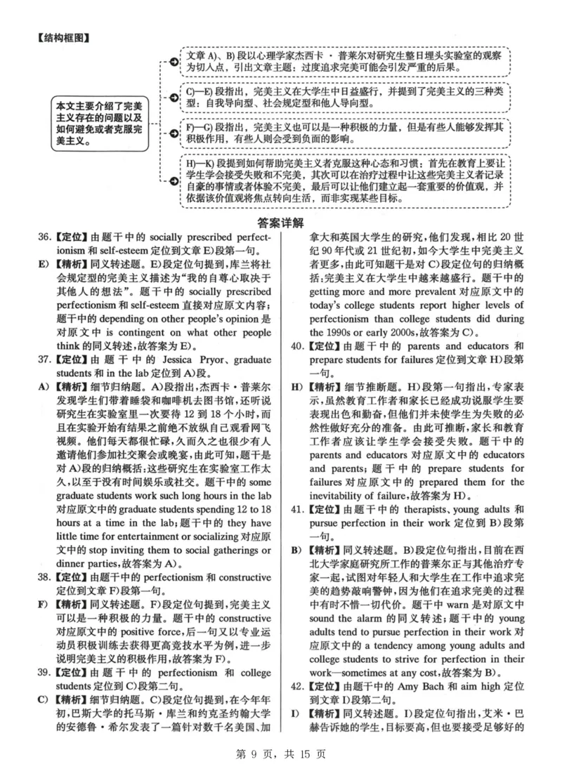 2023.06六级真题第2套详解_大学英语四级+六级_六级真题_六级真题_2023年06月CET6题+解+音频_03、答案解析