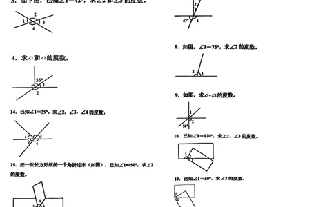 四年级上册数学《角的度量》专项训练_四上数学25秋