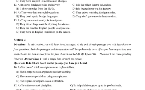 2023.03英语四级真题第1套_大学英语四级+六级_四级真题_四级真题_2023年03月CET4题+解+音频_02、真题word版