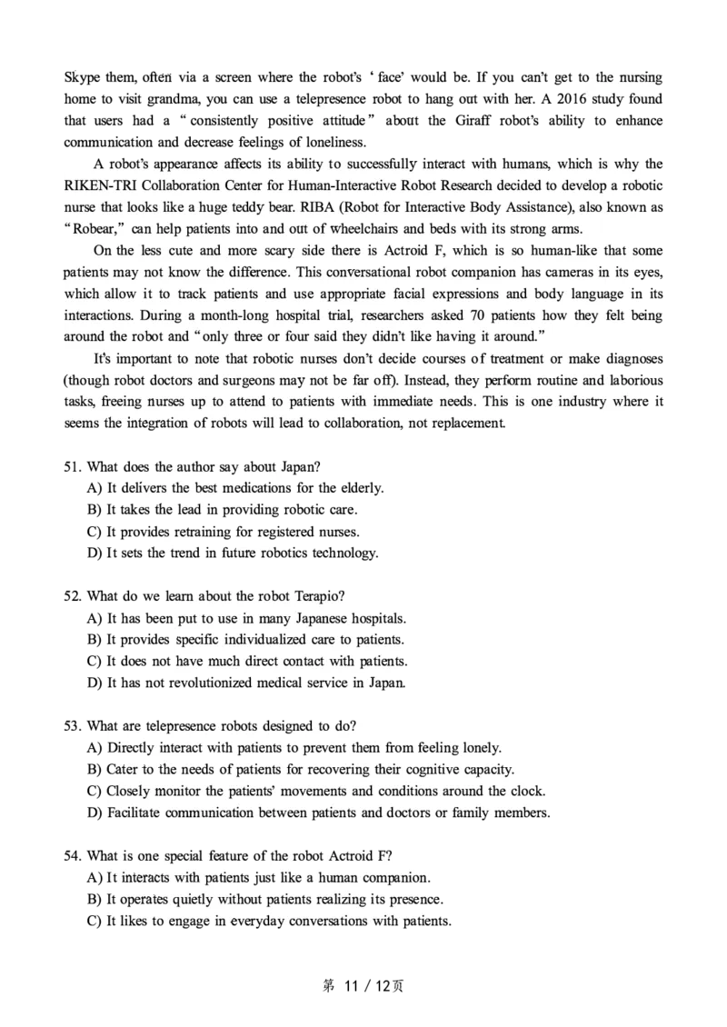 2018.12六级真题第2套可复制可搜索，打印首选_大学英语四级+六级_六级真题_六级真题_1990年-2018年真题资料合集_2018年12月CET6题+解+音频_01、真题PDF版（推荐打印）❤