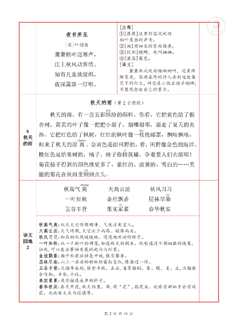 3语上必背内容+默写表_人教版小学语文上下册必背课文古诗词日积月累汇总背诵默写(1)