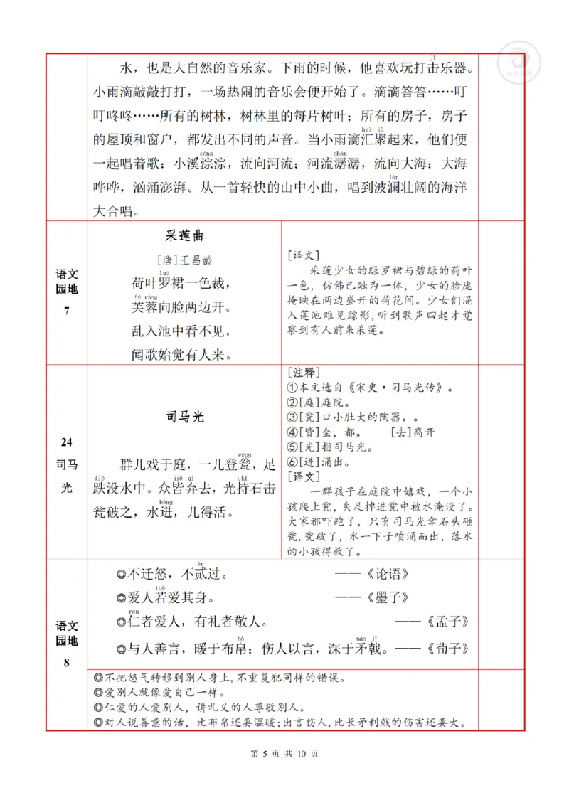 3语上必背内容+默写表_人教版小学语文上下册必背课文古诗词日积月累汇总背诵默写(1)