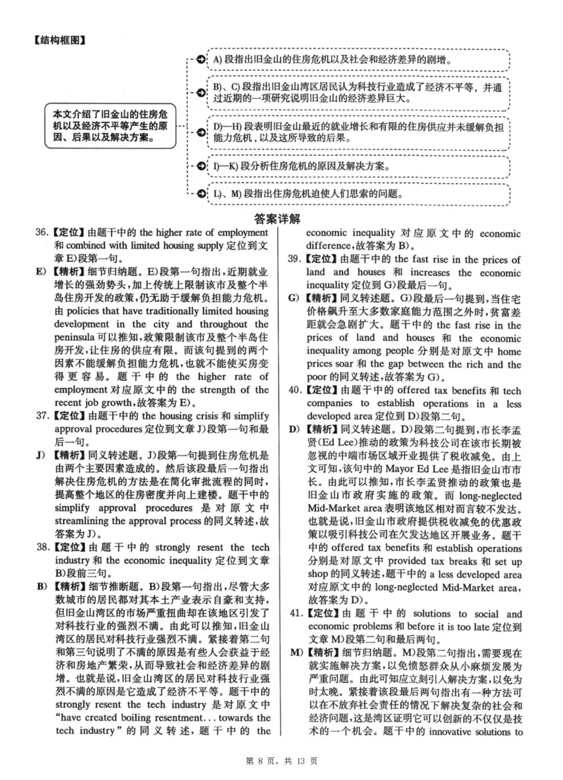 2023.03英语六级详解第1套_大学英语四级+六级_六级真题_六级真题_2023年03月CET6题+解+音频_03、答案解析