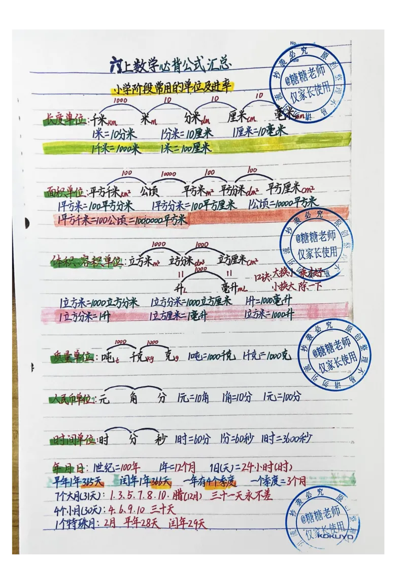 五升六手写笔记最新版_小学全网线上同款资料_13号文件6上语文课堂笔记