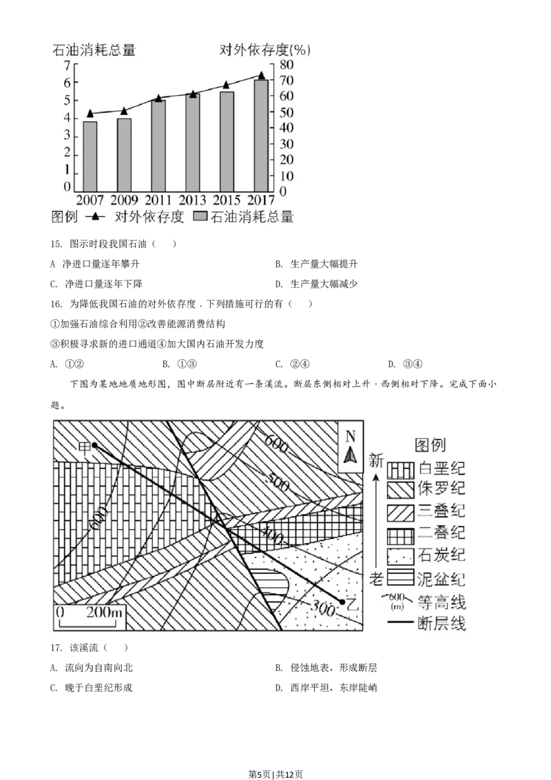 2021年高考地理试卷（浙江）（6月）（空白卷）_地理历年高考真题_新&middot;Word版2008-2025&middot;高考地理真题_地理（按年份分类）2008-2025_2021&middot;地理高考真题