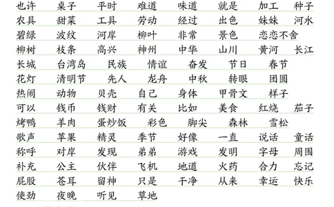 2107二下丨语文期中复习必背重点_二年级上下册资料_二年级下册小红书同款资料_二下语文_二下语文