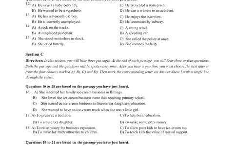 2016年12月大学英语4级（卷2）-可复制搜索_大学英语四级+六级_四级真题_四级真题_1990年-2018年真题资料合集_2016年12月CET4题+解+音频_02、真题word版