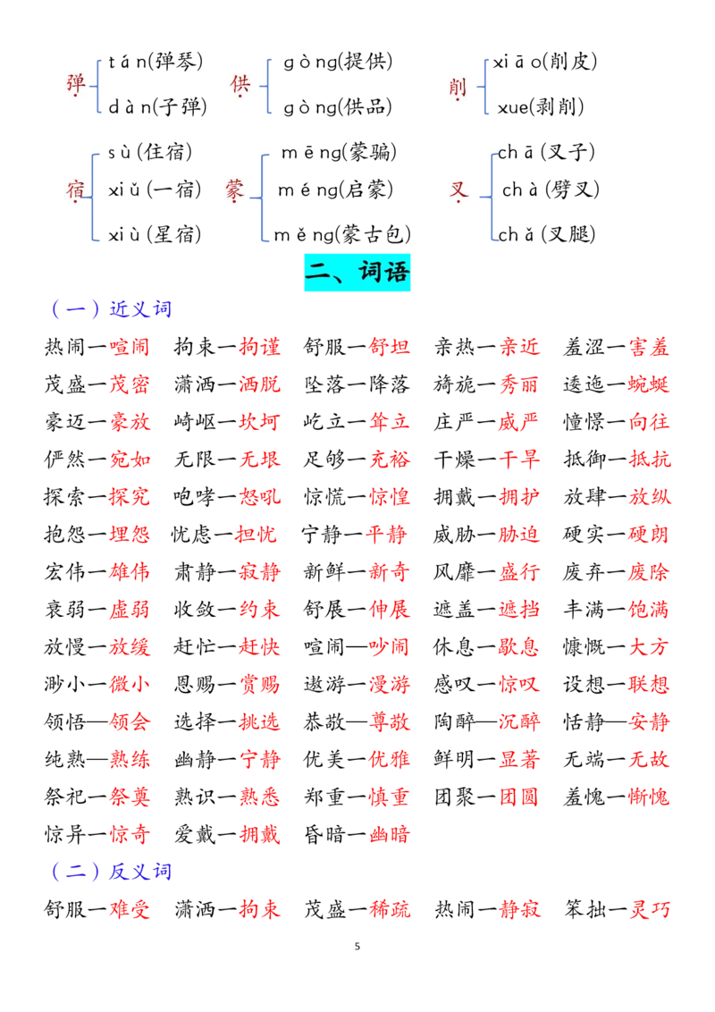 六上期中高频考点2_🍎⭐️期中知识汇总语文25年上册_六上