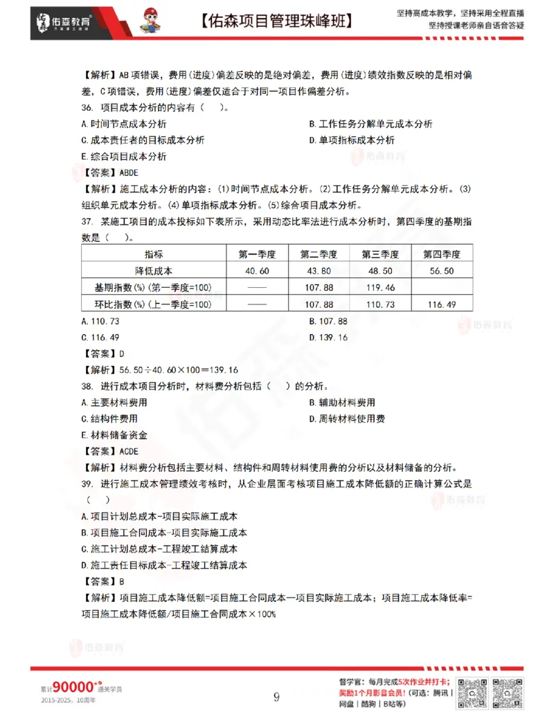 9月10日佑森项目管理珠峰班VIP作业答案_2026年一级建造师_2026年一建管理_2025年一建管理SVIP_02-基础精讲✿高端面授✿深度强化_36-管理《珠峰直播班》林子婷YS
