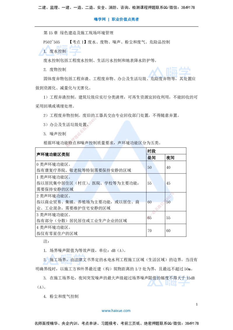 15.2025吴长春-名师冲刺特训-第15章绿色建造与现场环境管理_2026年一级建造师_2026年一建水利_2025年一建水利SVIP_04-冲刺串讲✿考点强化✿小灶集训_讲义