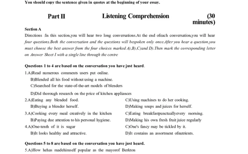 2024年6月六级第二套原题_大学英语四级+六级_六级真题_六级真题_2024年06月CET6题+解+音频_2024年6月六级真题-原题