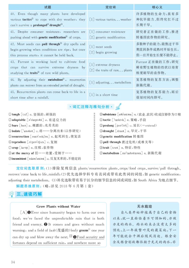 2018.06英语六级考试第2套解析_大学英语四级+六级_六级真题_六级真题_1990年-2018年真题资料合集_2018年06月CET6题+解+音频_03、答案解析