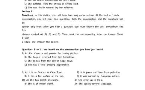 2022年6月英语四级真题第一套_大学英语四级+六级_四级真题_四级真题_2022年06月CET4题+解+音频_02、真题word版