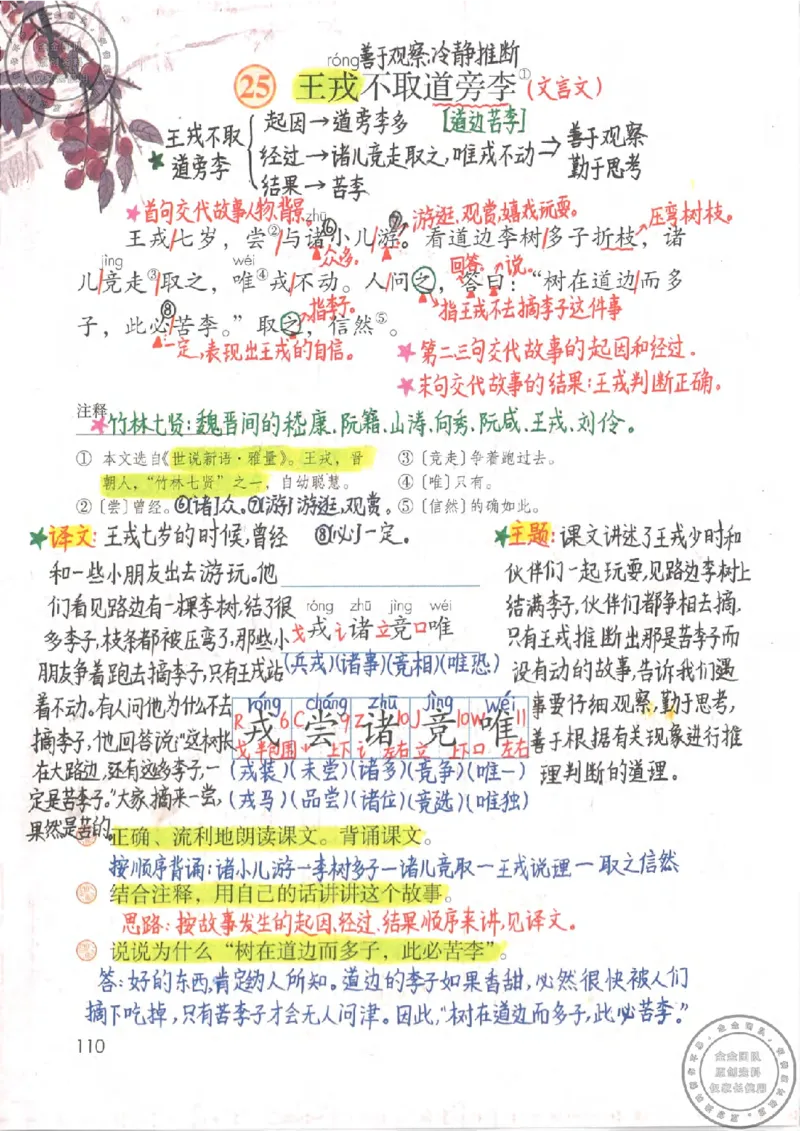 四年级语文上册课堂笔记_小学全网线上同款资料_11号