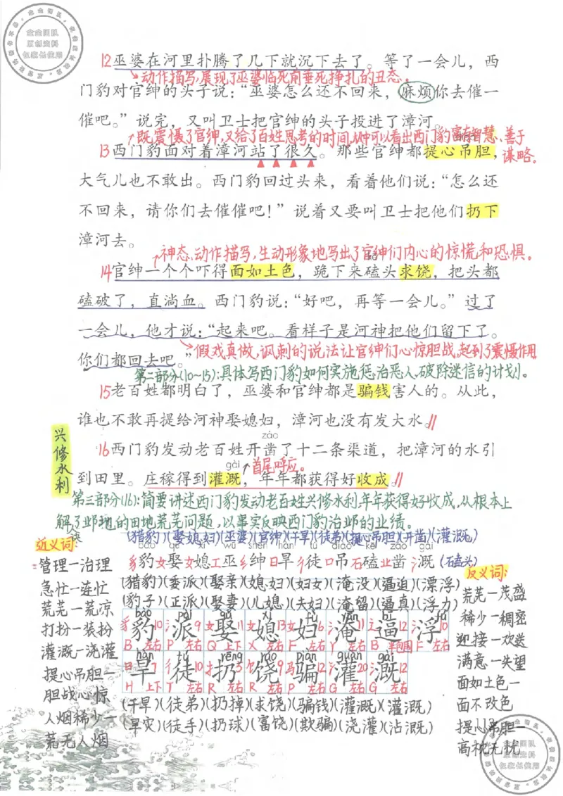 四年级语文上册课堂笔记_小学全网线上同款资料_11号
