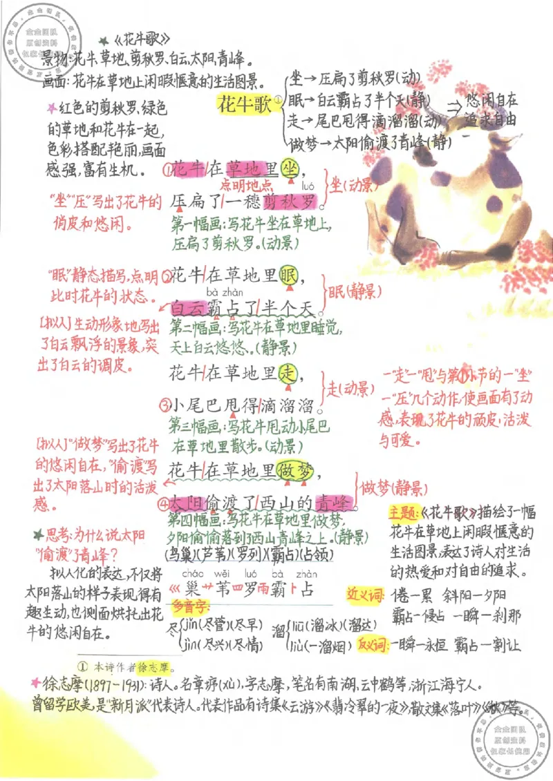 四年级语文上册课堂笔记_小学全网线上同款资料_11号