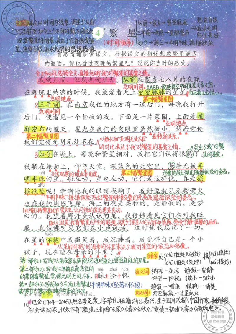 四年级语文上册课堂笔记_小学全网线上同款资料_11号