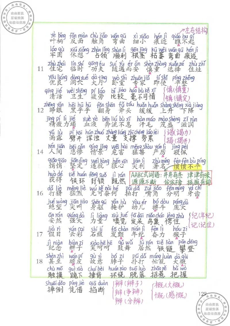 四年级语文上册课堂笔记_小学全网线上同款资料_11号
