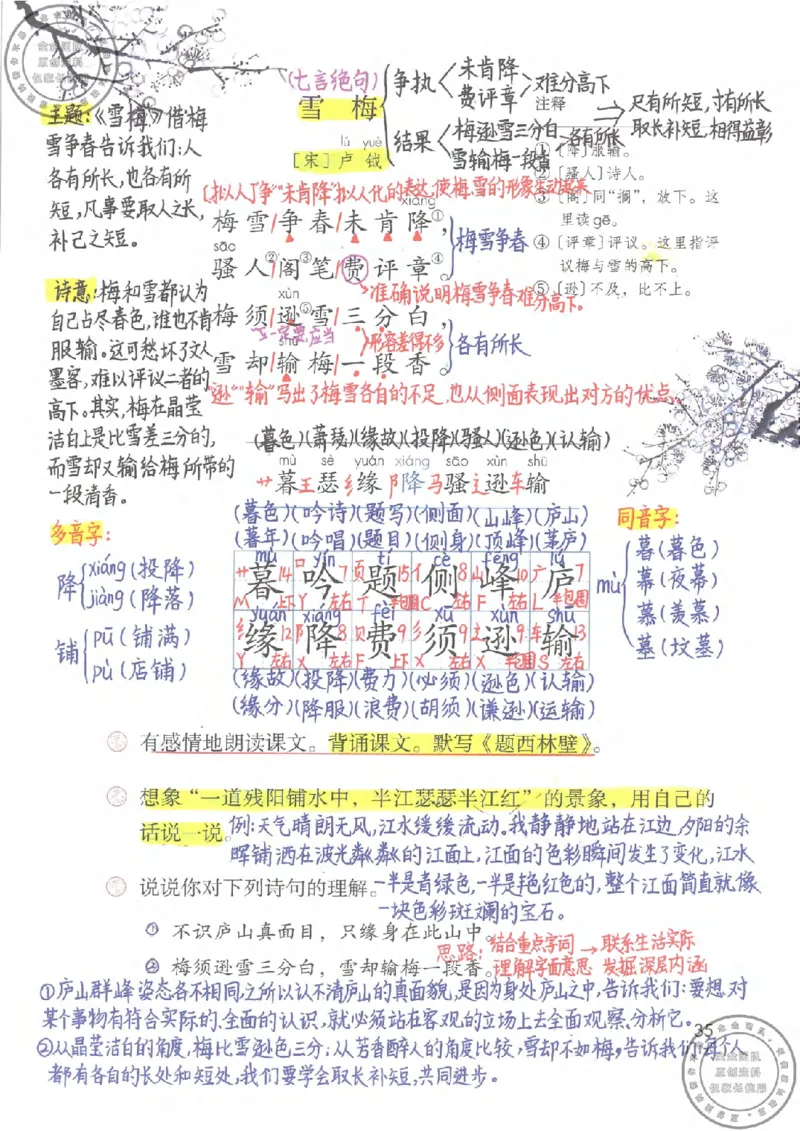 四年级语文上册课堂笔记_小学全网线上同款资料_11号