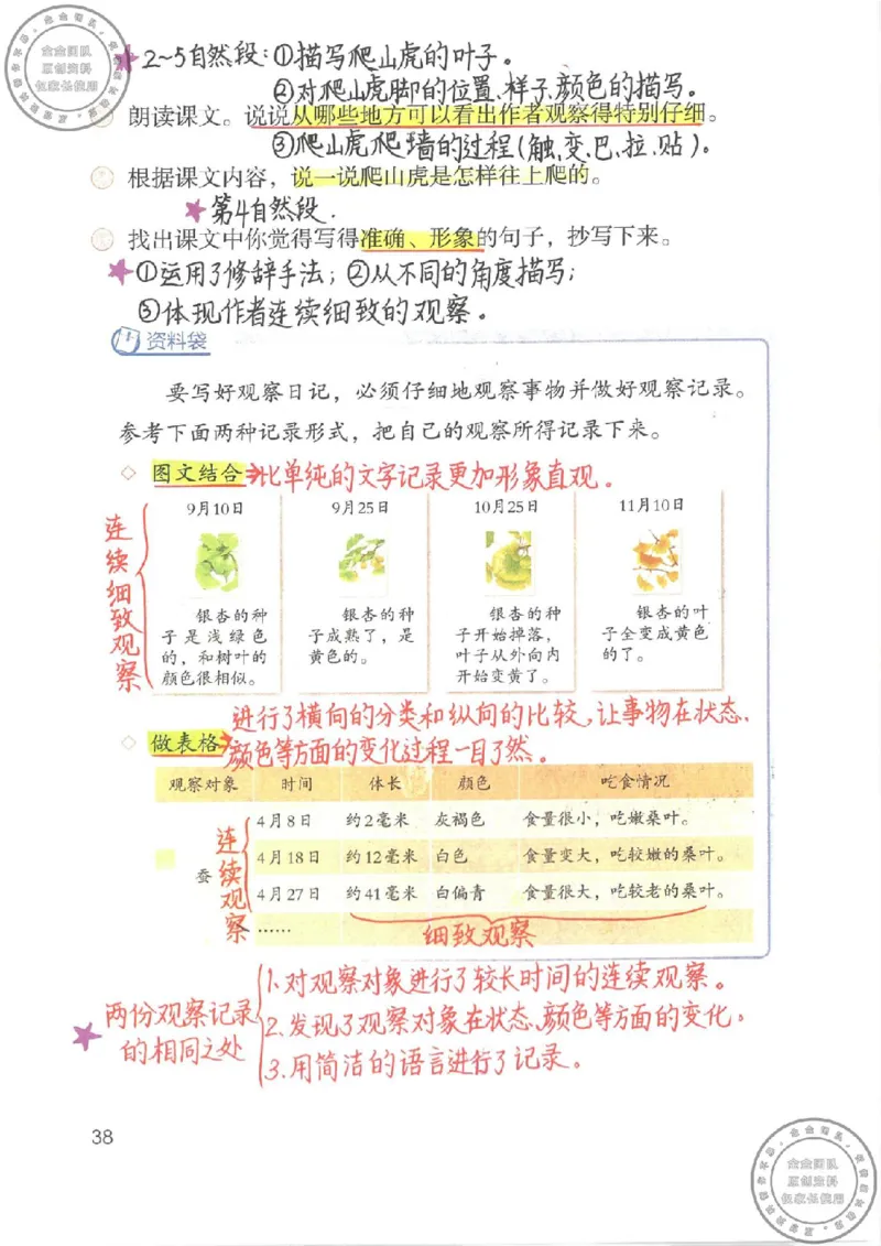 四年级语文上册课堂笔记_小学全网线上同款资料_11号