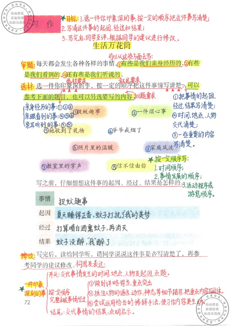 四年级语文上册课堂笔记_小学全网线上同款资料_11号