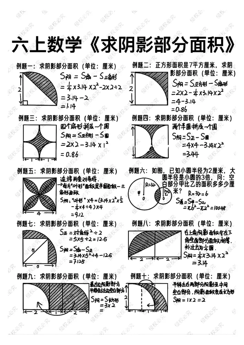 六上册数学重点公式和知识点汇总_小学全网线上同款资料_12号文件6上数学语文