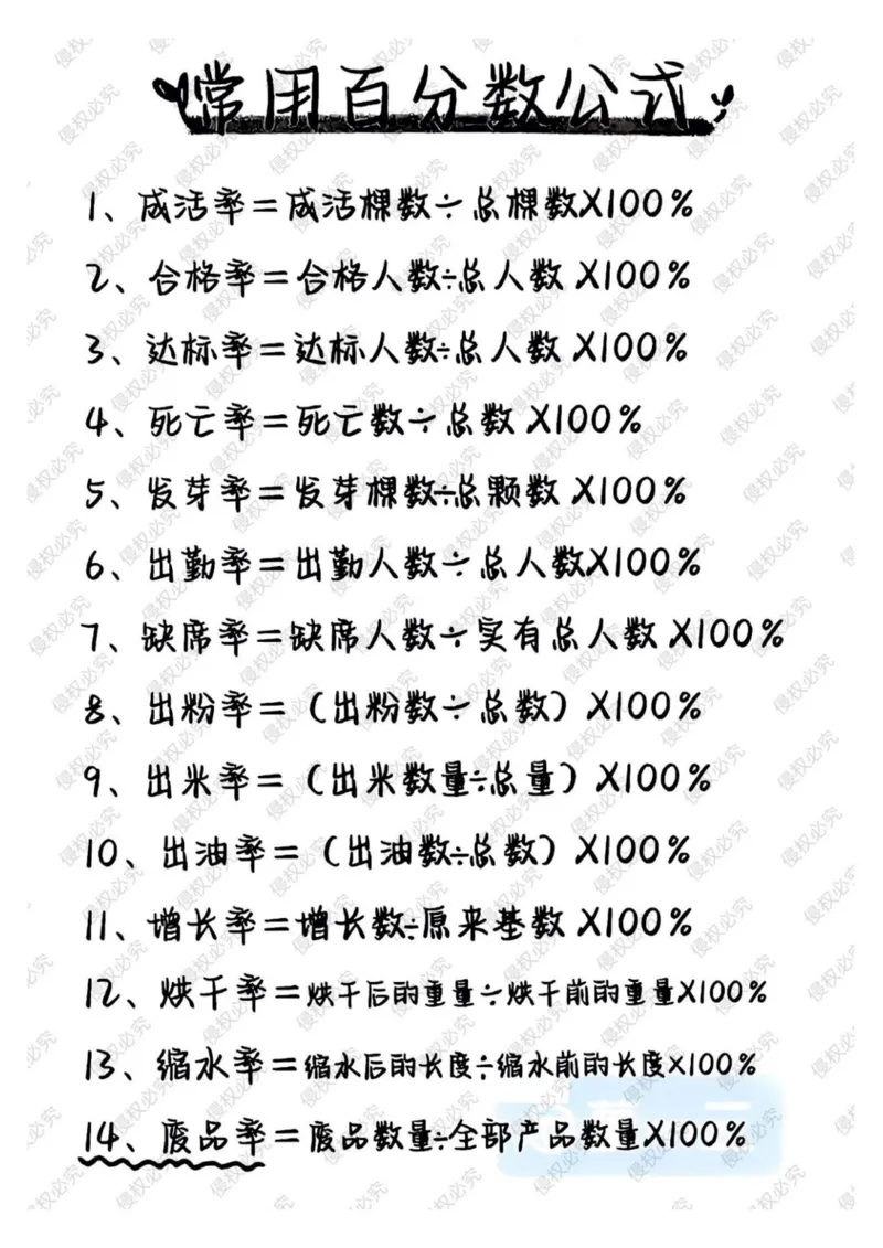 六上册数学重点公式和知识点汇总_小学全网线上同款资料_12号文件6上数学语文