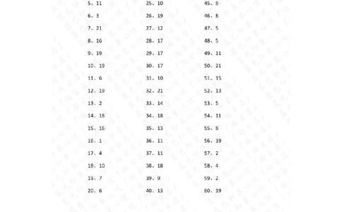 30以内减法第71-90篇答案_小学数学口算竖式脱式计算应用题一二三四五六年级上下册电_小学数学口算题库电子版（1-6）_小学数学口算一年级_口算题适合1年级(含答案）